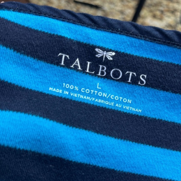 Like New!Talbots Blue and Black Striped Dress - Picture 5 of 5
